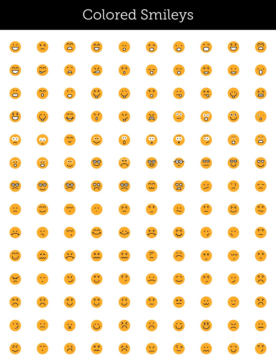 125 Smileys Vector Icons