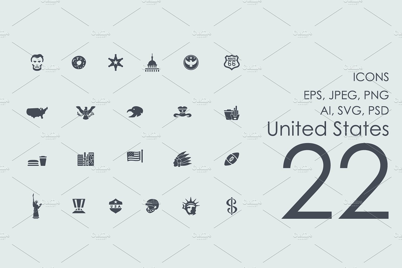 22 United States icons