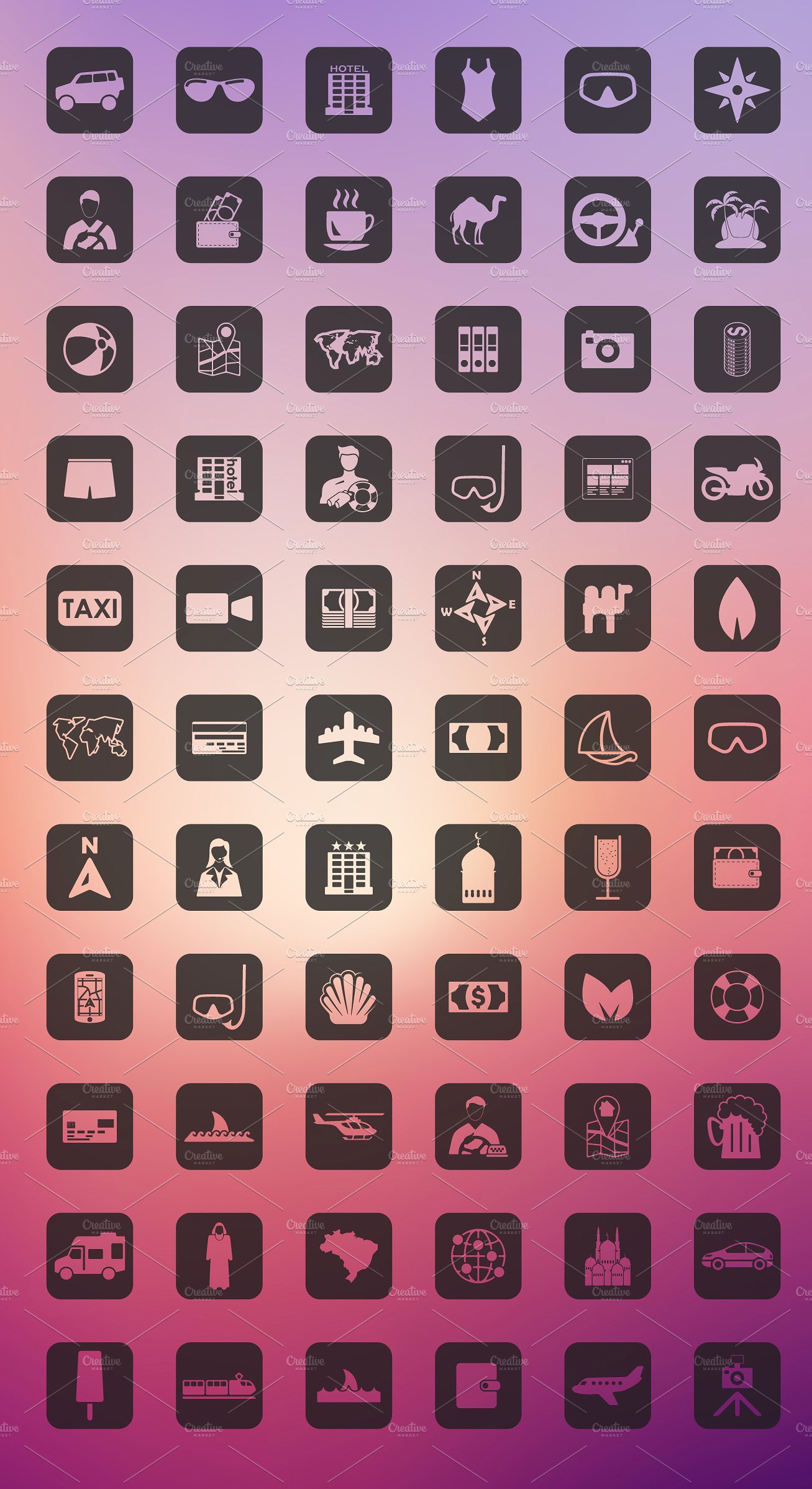 154 TOURISM icons