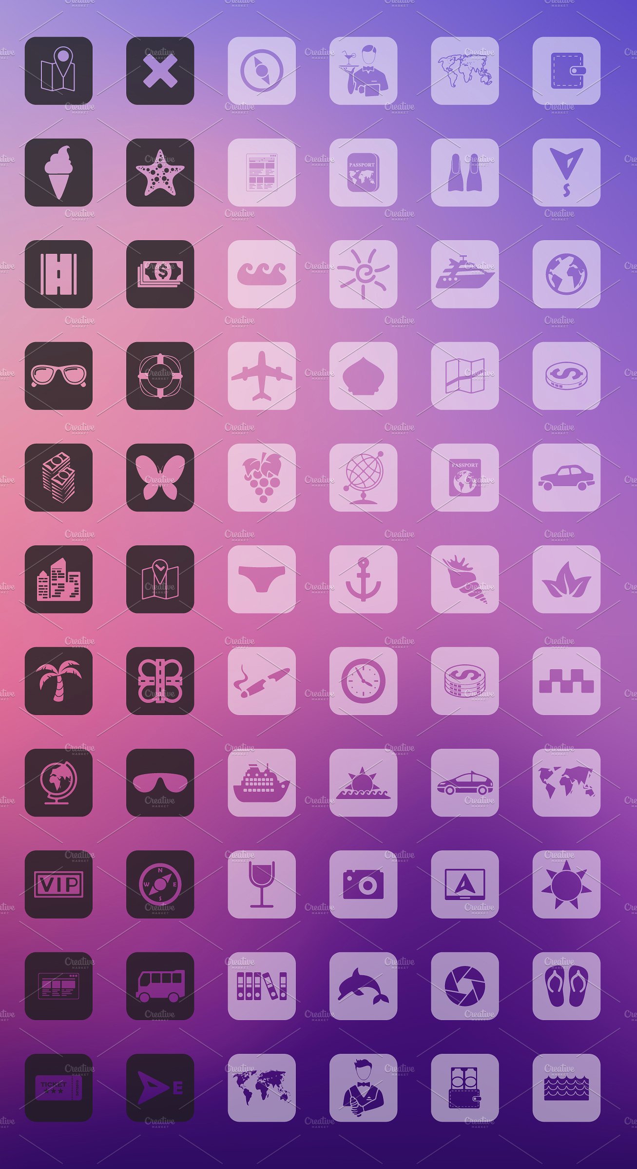 154 TOURISM icons