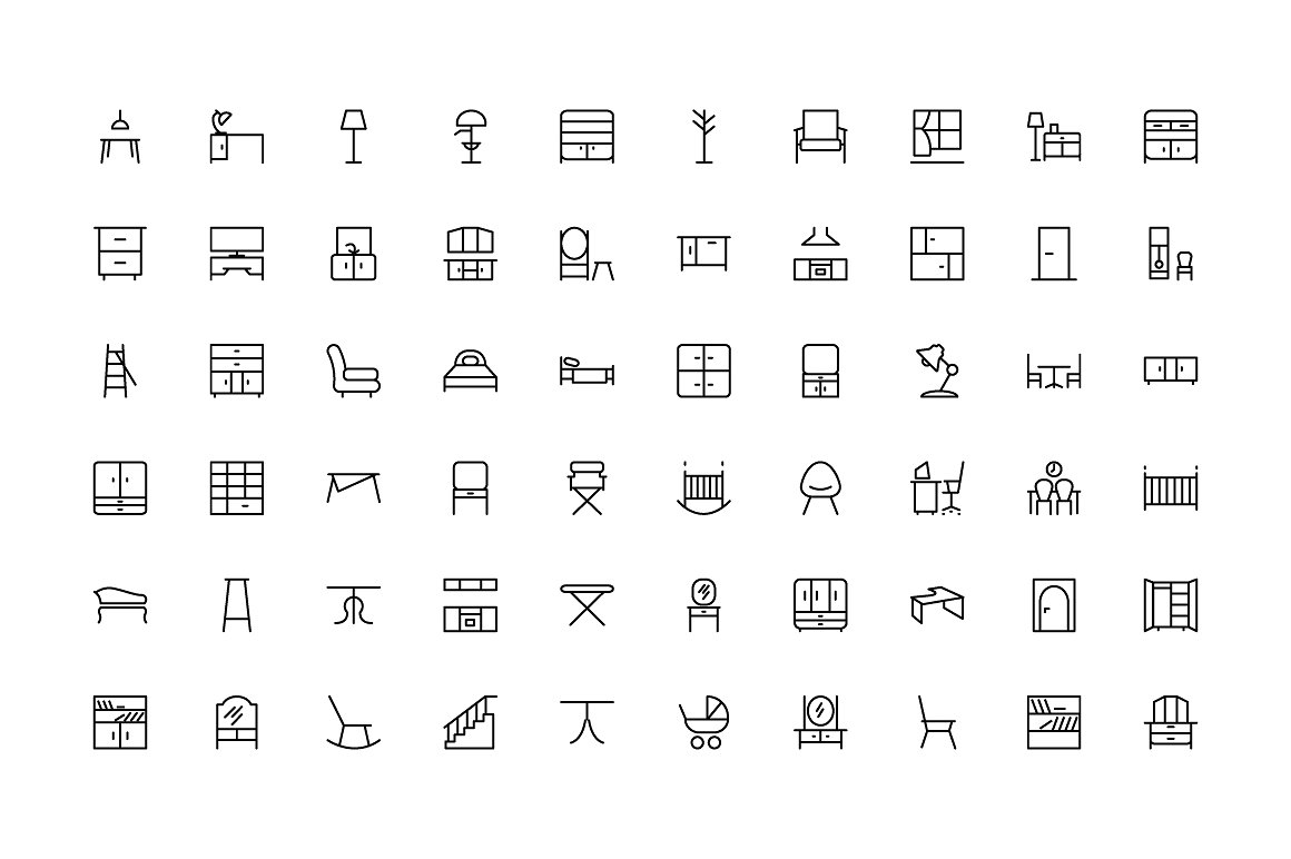 100 Furniture Icons