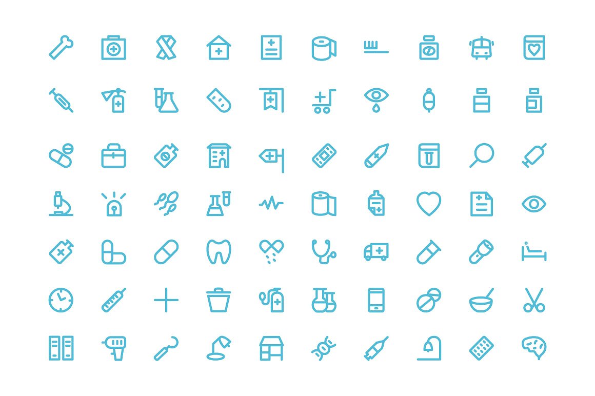 250 Medical and Health Icons