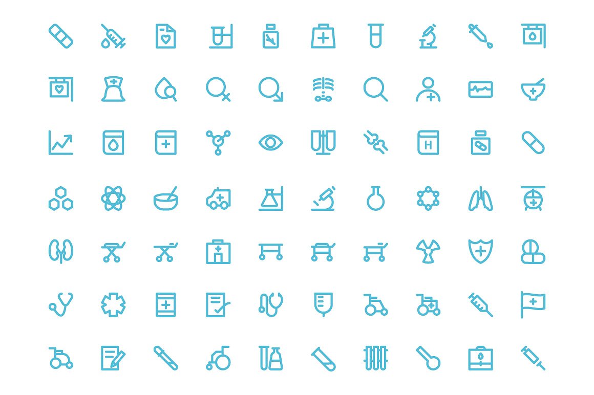 250 Medical and Health Icons