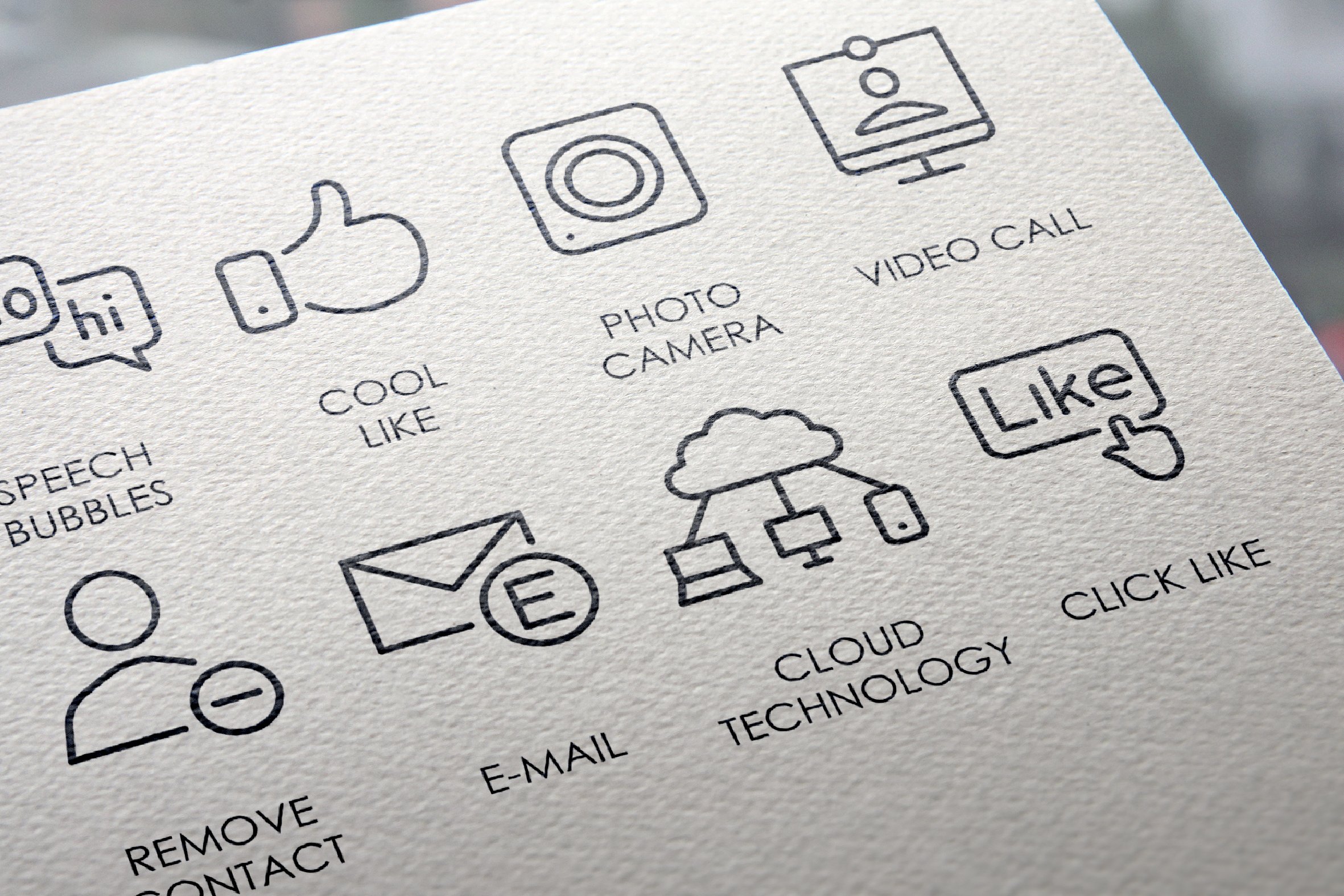 Social Network thinline icons