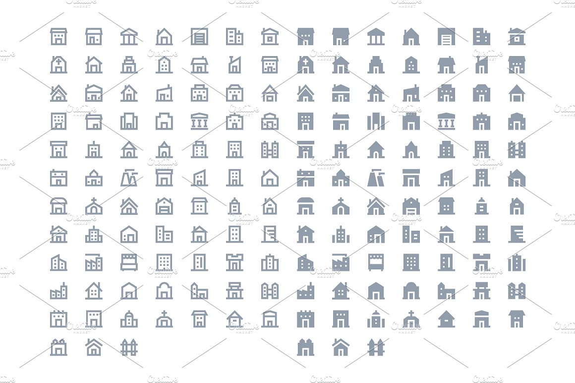 160 City Material Design Icons