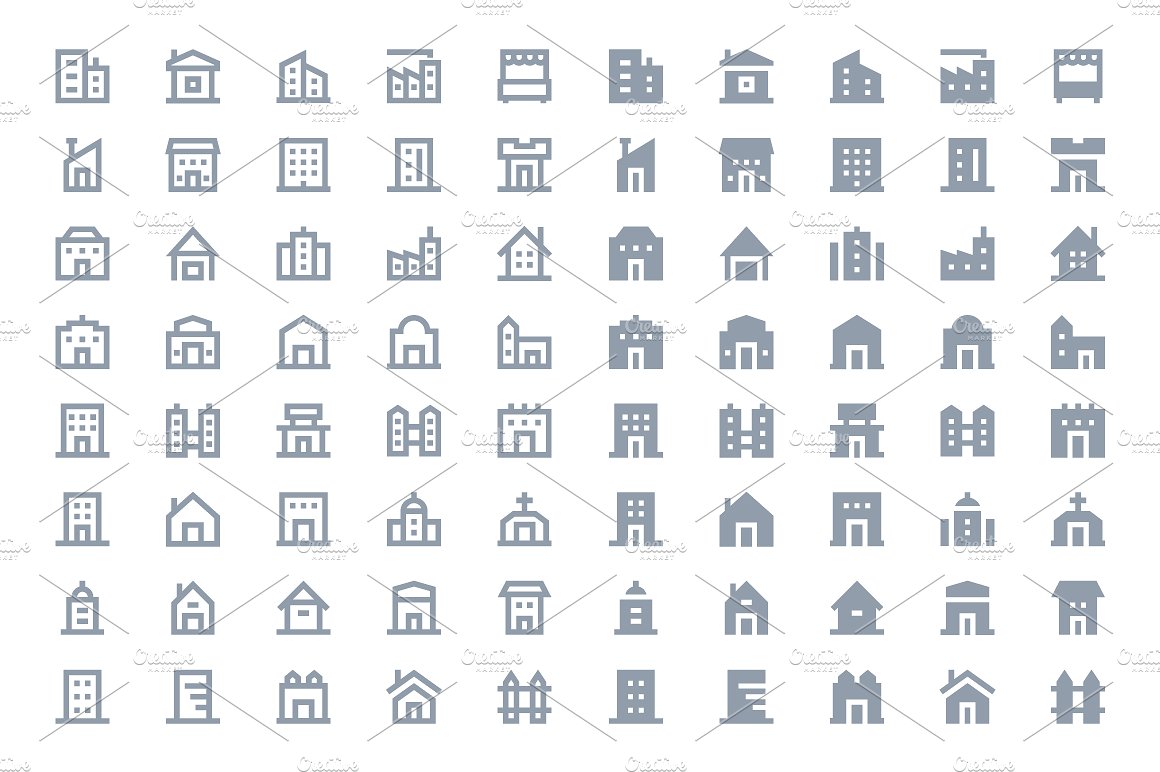 160 City Material Design Icons