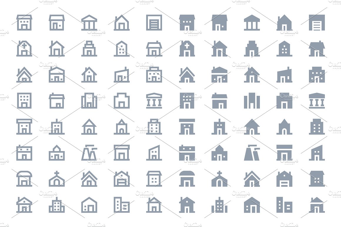 160 City Material Design Icons