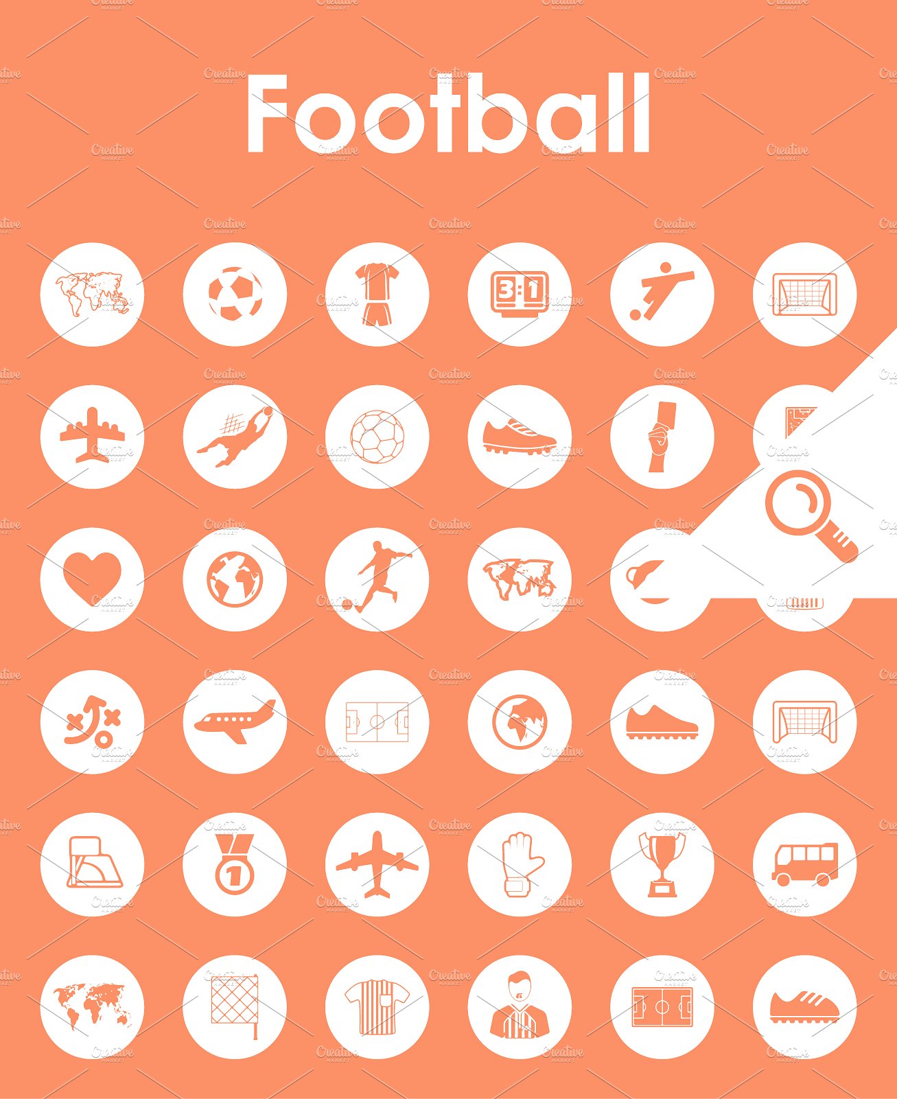 36 FOOTBALL simple icons