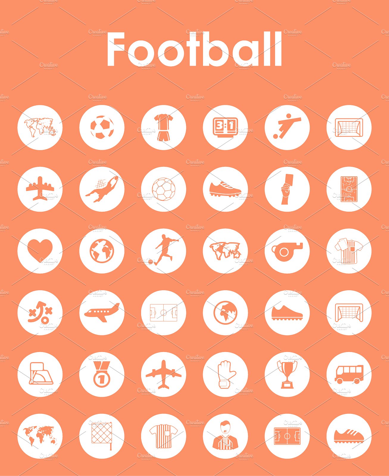 36 FOOTBALL simple icons