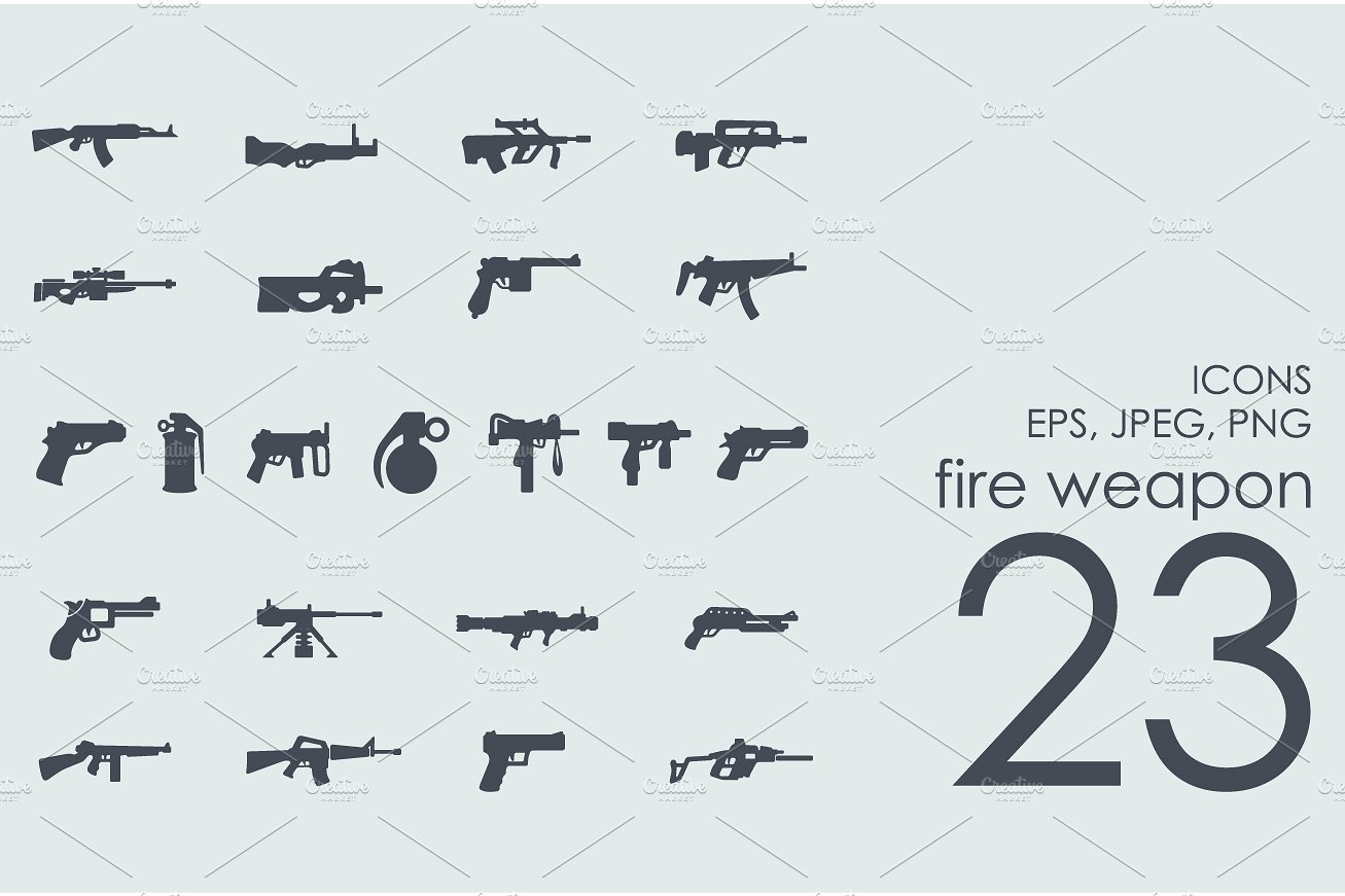 23 fire weapon icons