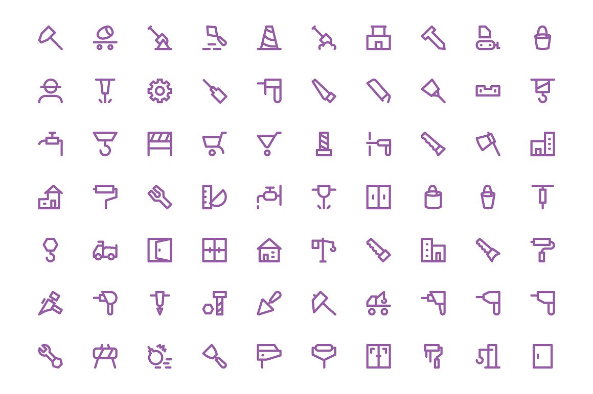 300 Construction Icons Set