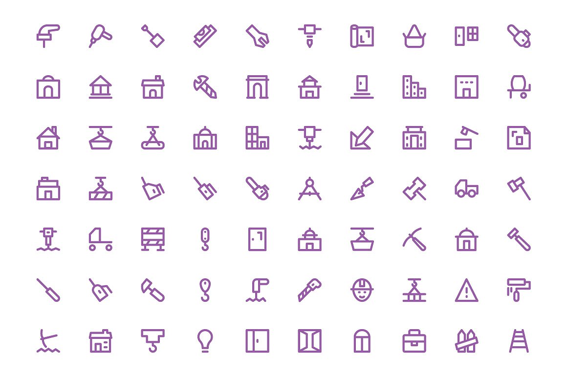 300 Construction Icons Set