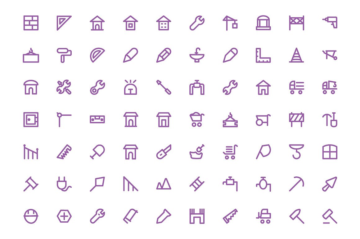 300 Construction Icons Set