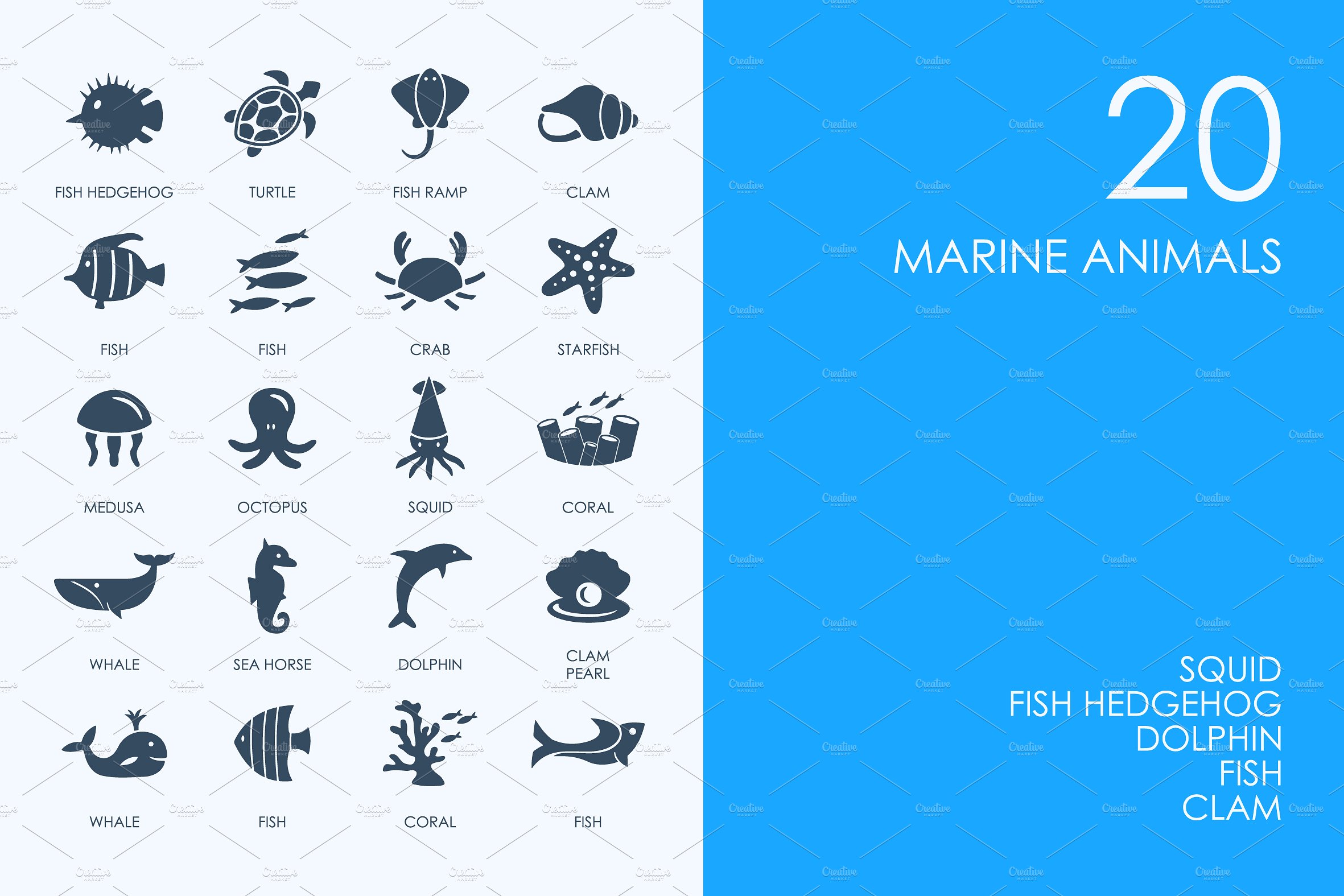 Marine animals icons