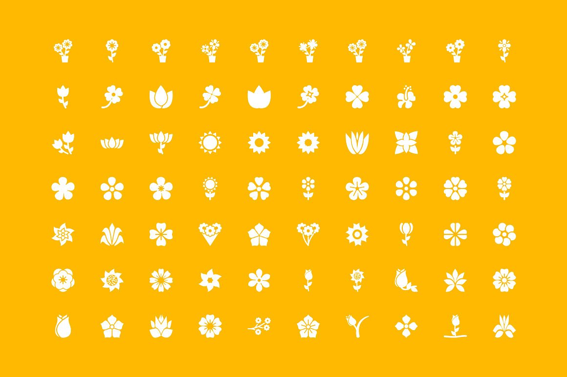 175 Flowers Vector Icons