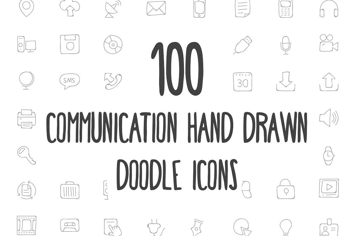 100 Communication Hand Drawn I