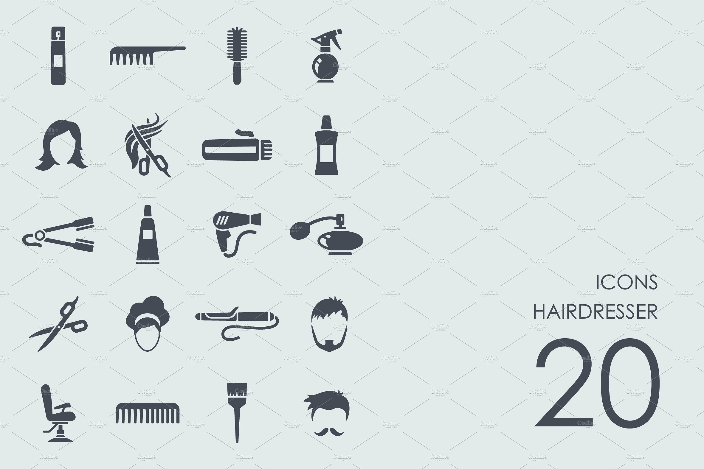 Hairdresser icons