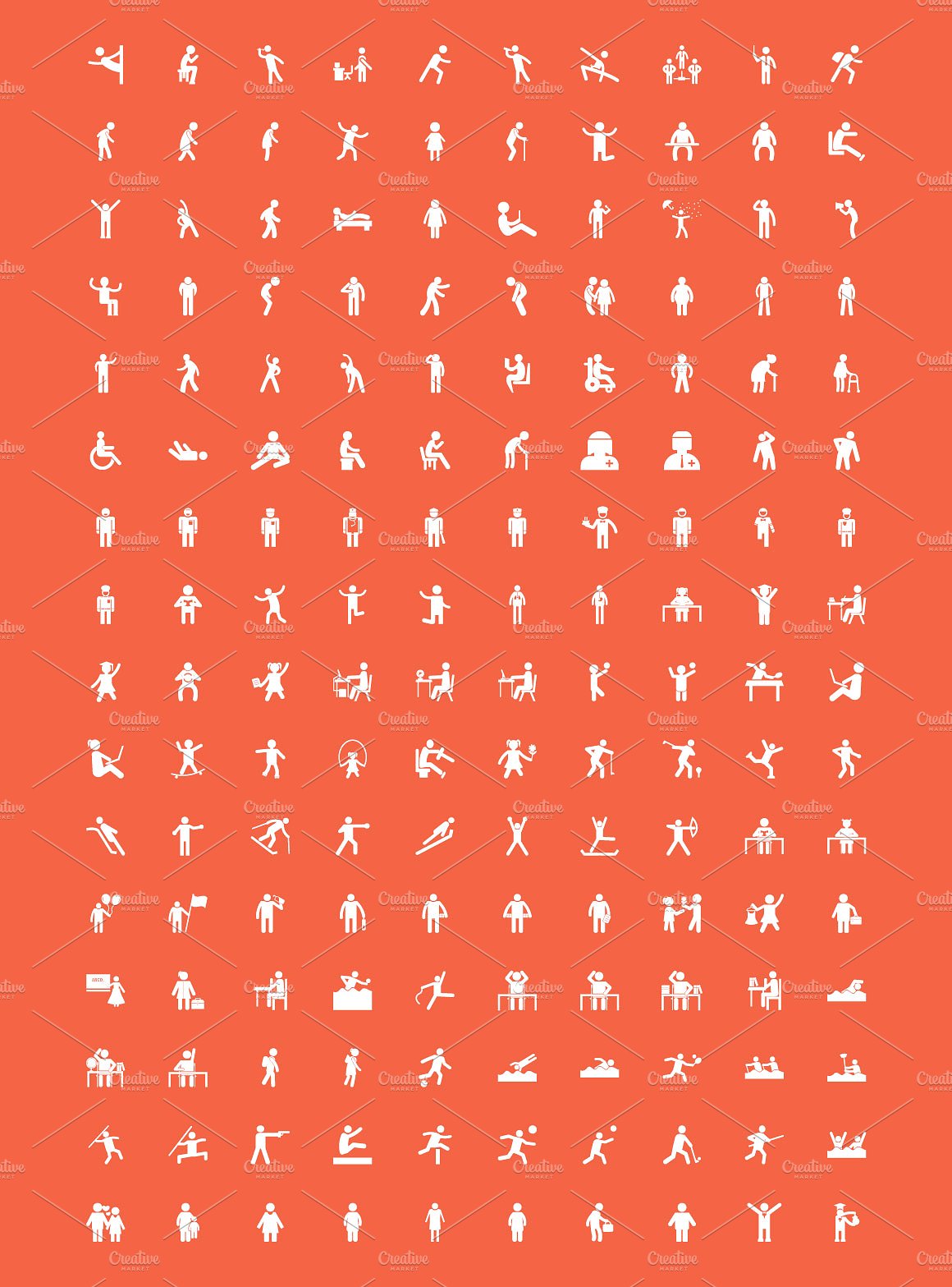 450 Human Icon Set