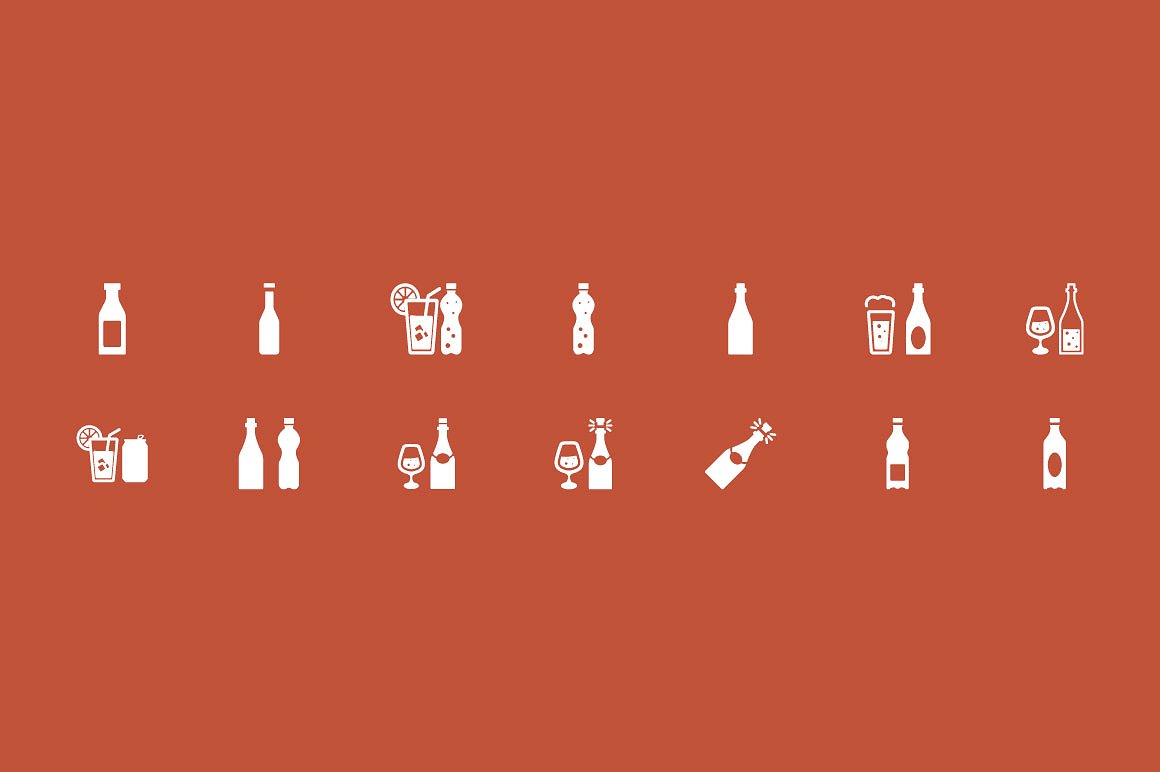 100 Drinks Vector Icons