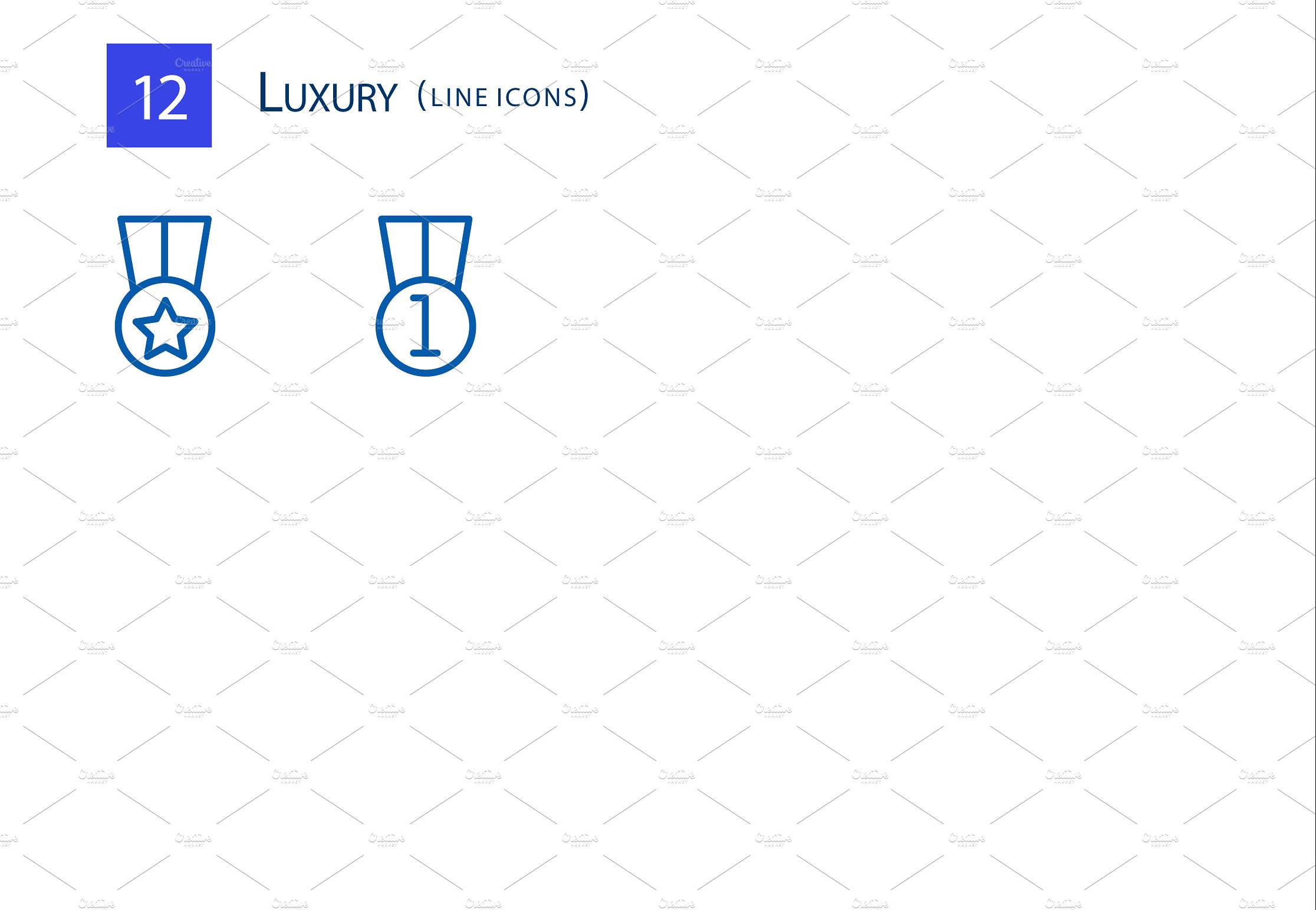 12 Luxury Line Icons