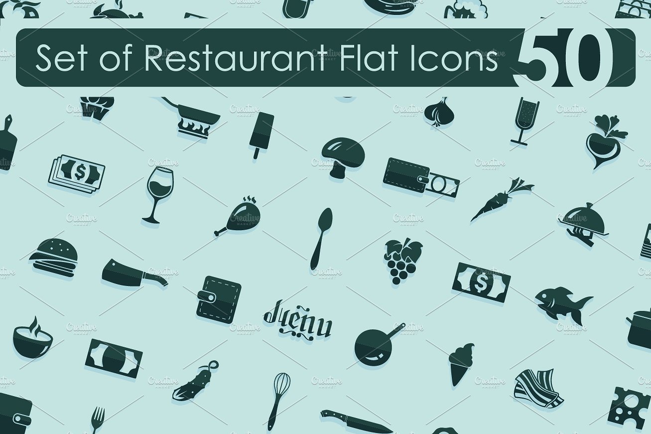 Set of restaurant icons