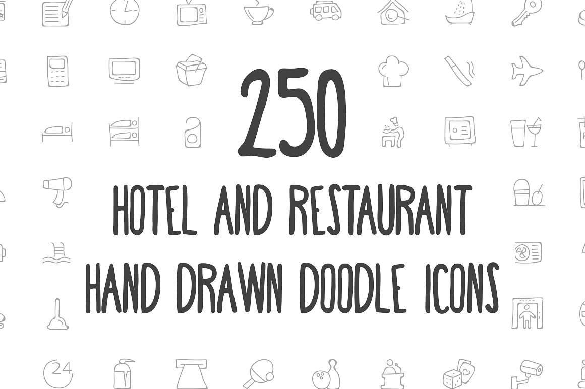 250 Hotel and Restaurant Doodl