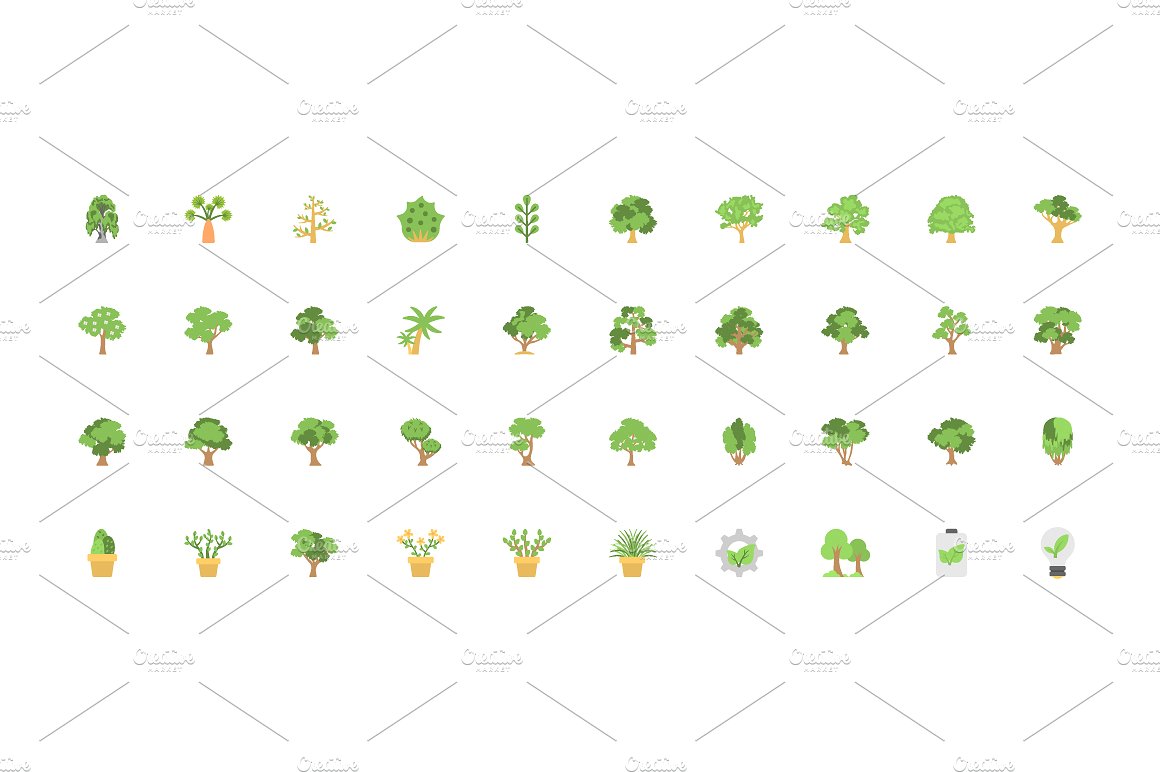 170 Flat Nature Icons