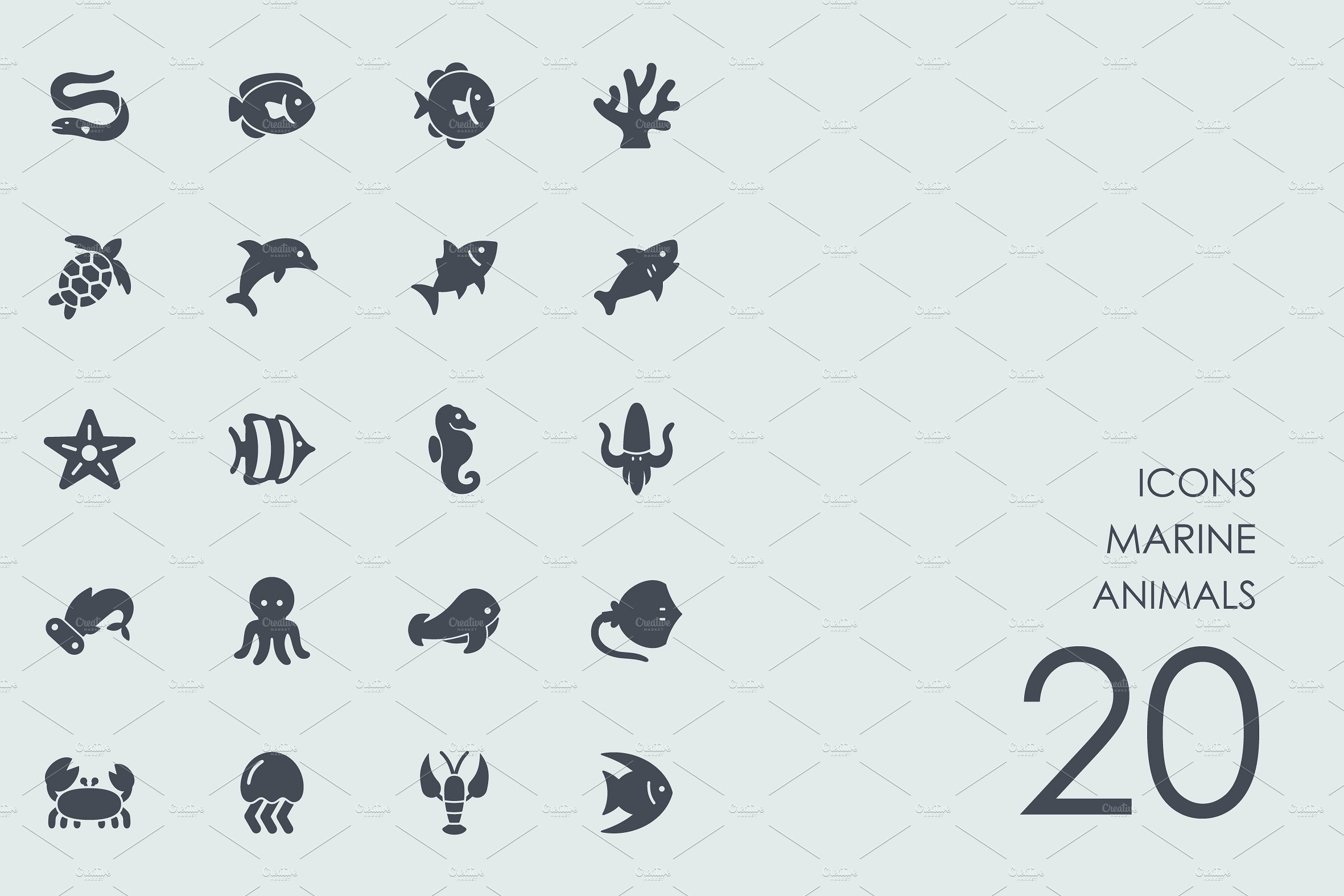 Marine animals icons