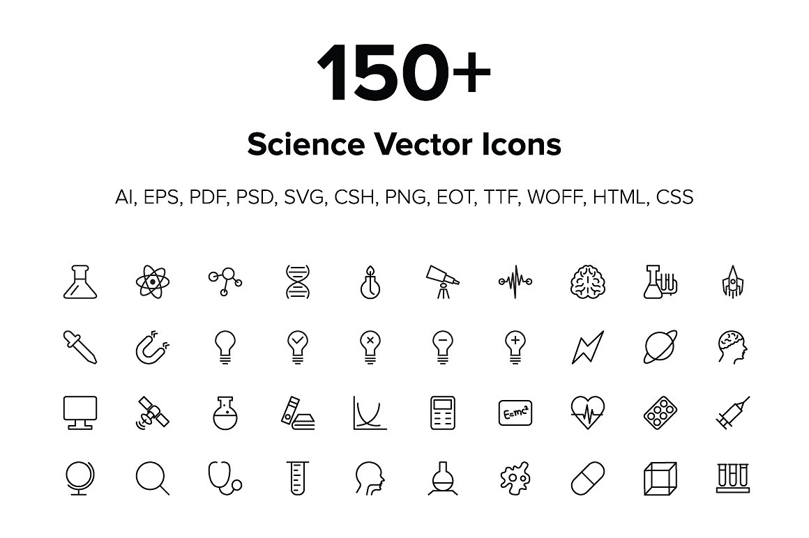 150 Science Icons