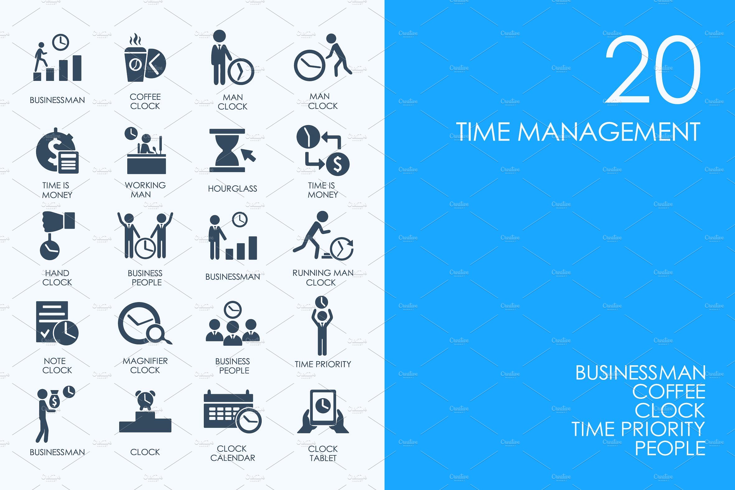 Time management icons