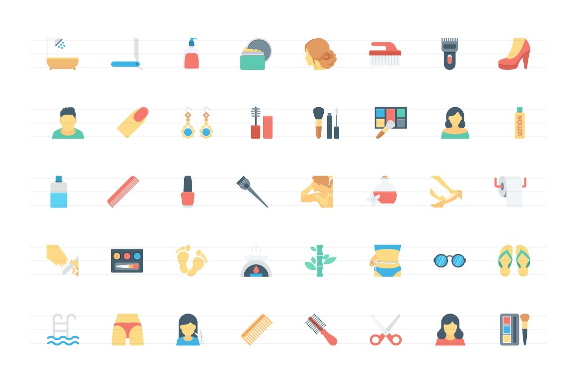 120 Flat Beauty and Spa Icons