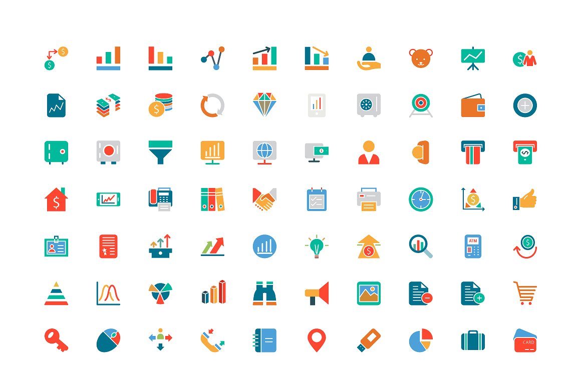 250 Finance Colored Icons