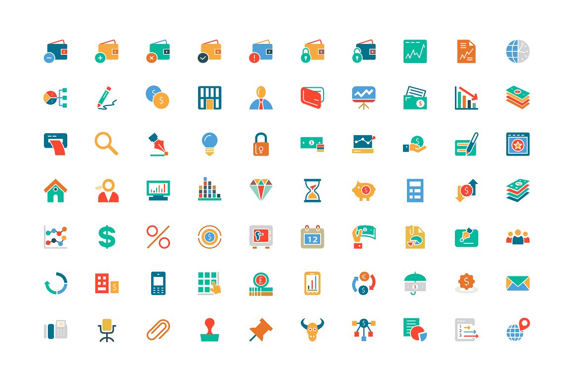 250 Finance Colored Icons