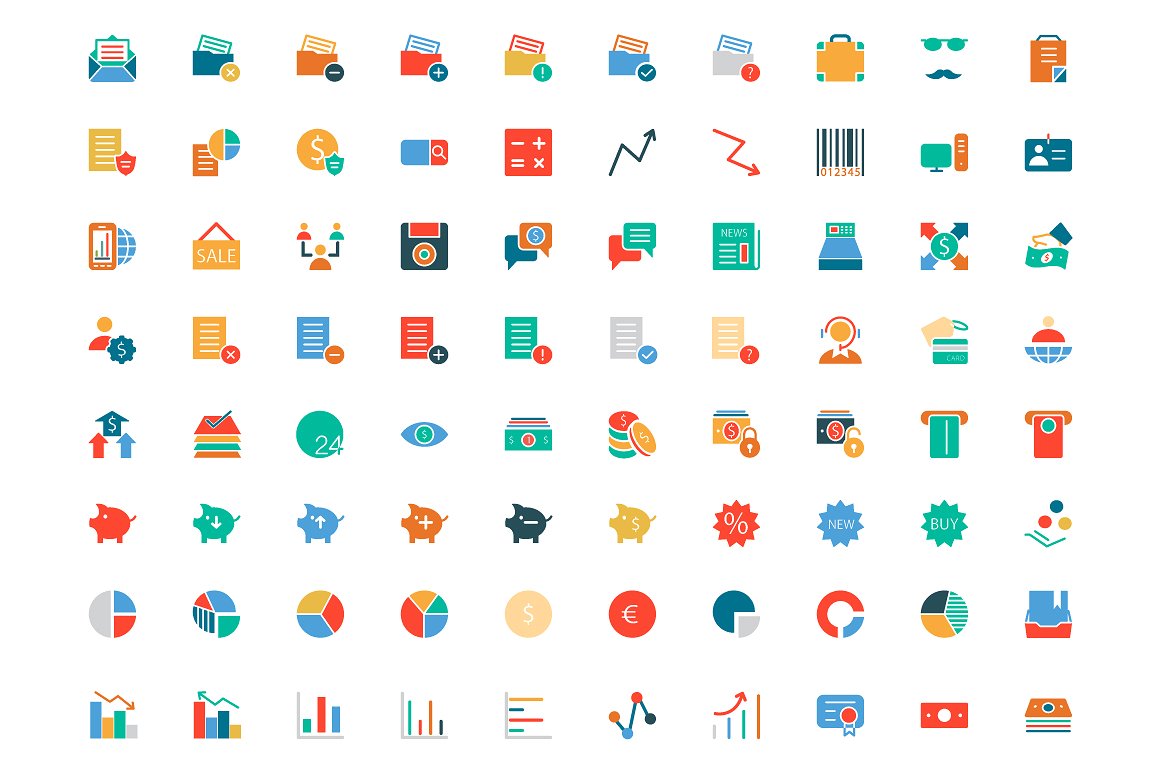 250 Finance Colored Icons