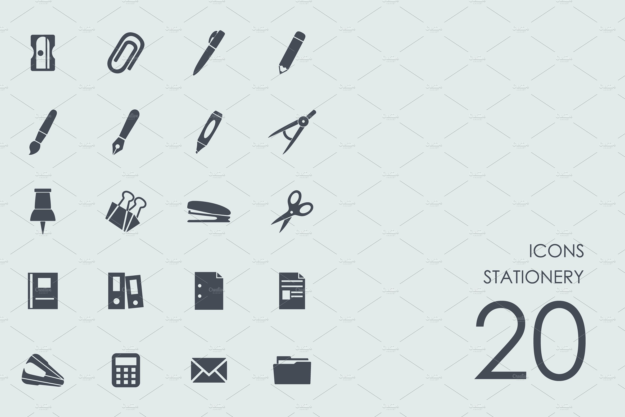 Stationery icons