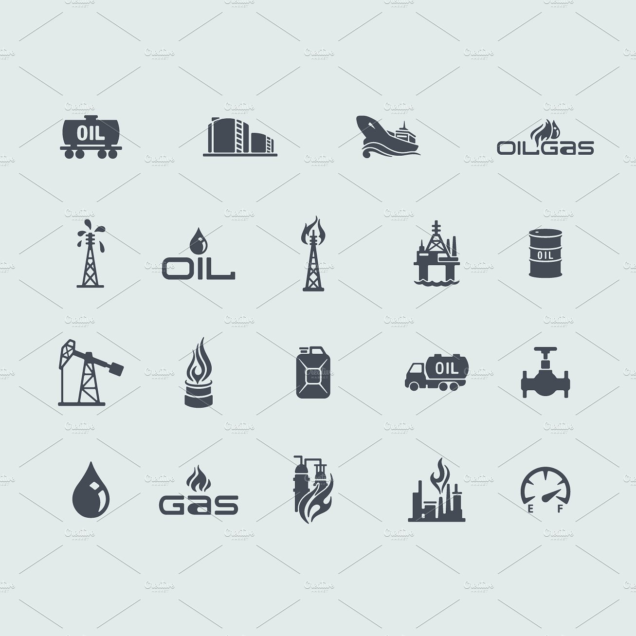 19 oil and gas icons