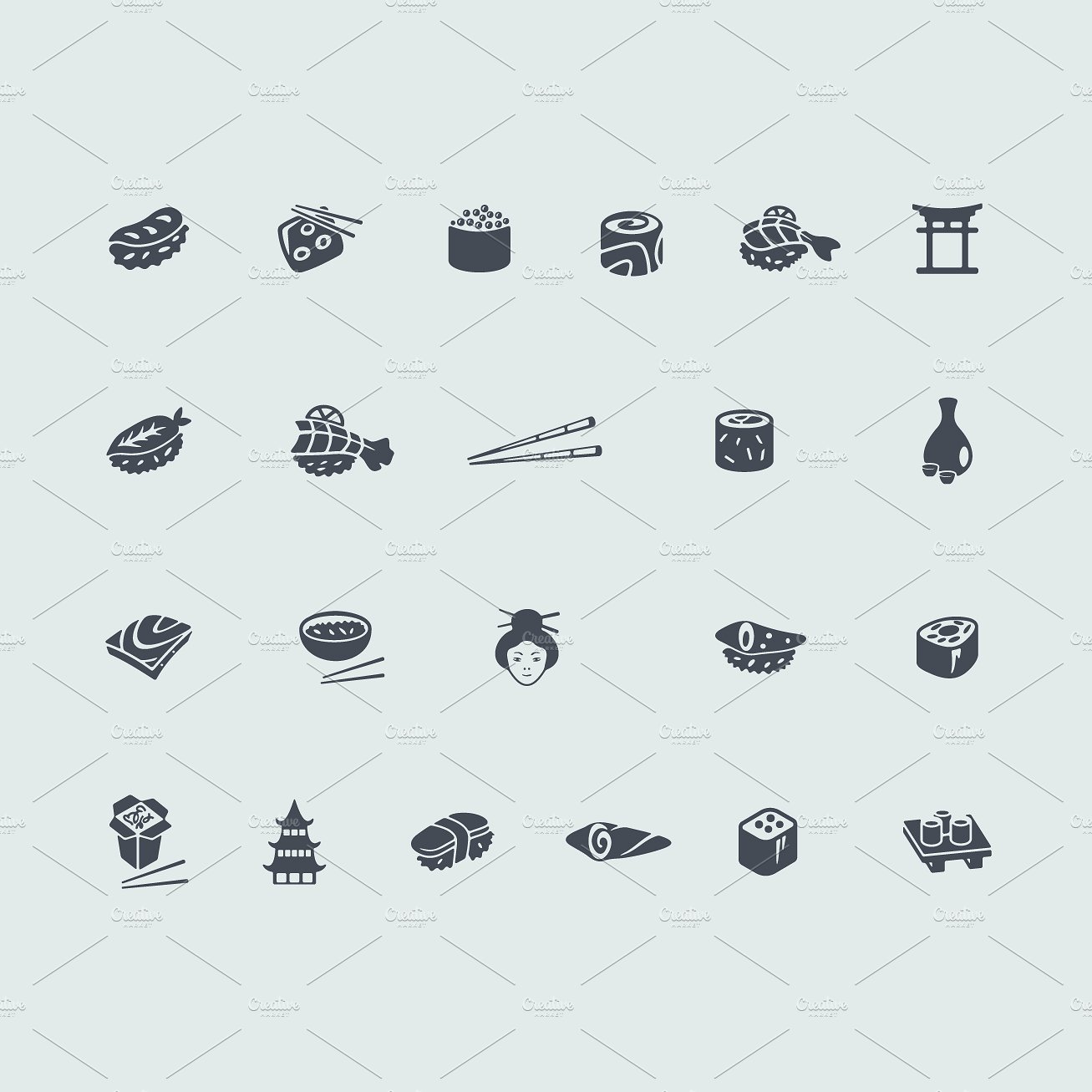 22 sushi icons