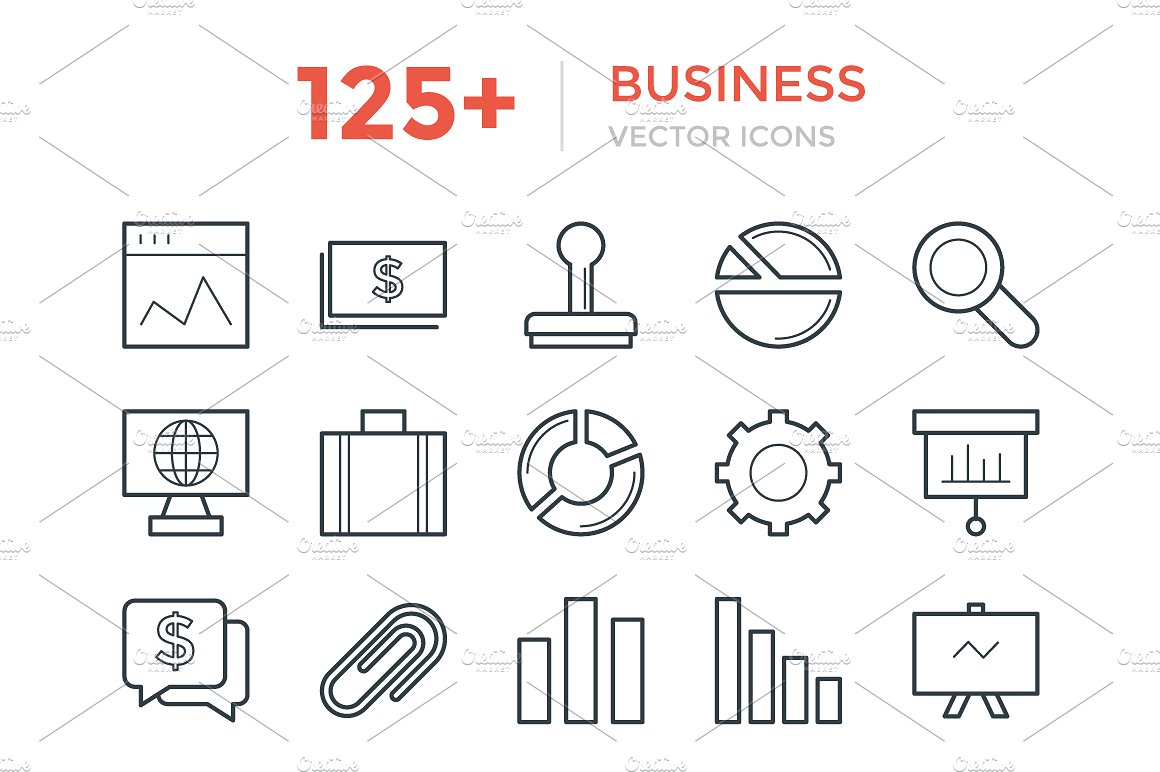 125 Business Vector Icons