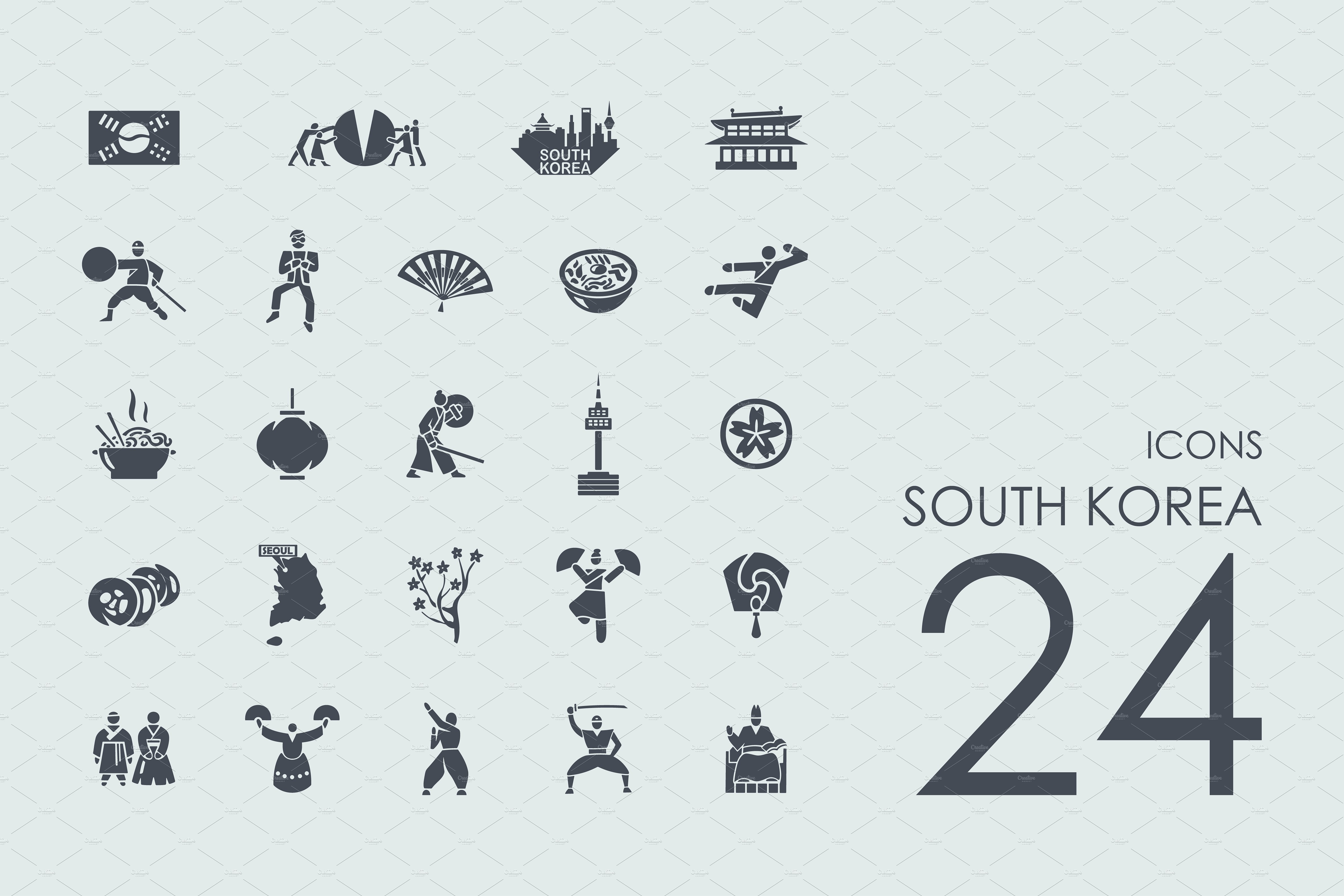 24 South Korea icons