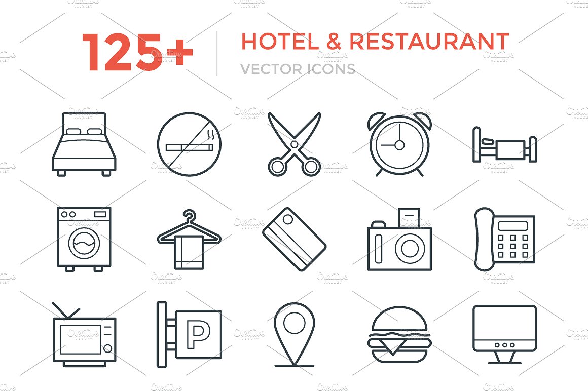 125 Hotel and Restaurant Icon