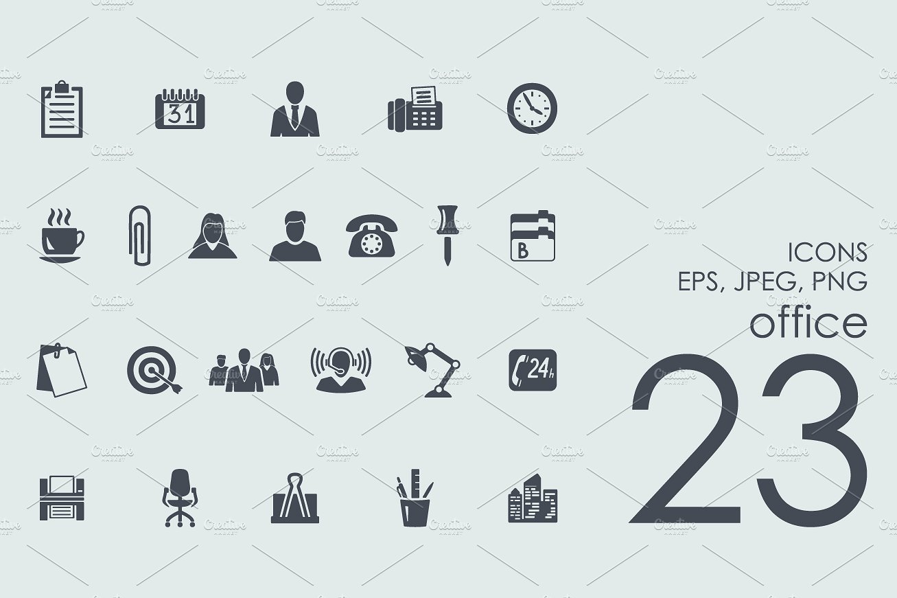 23 office icons