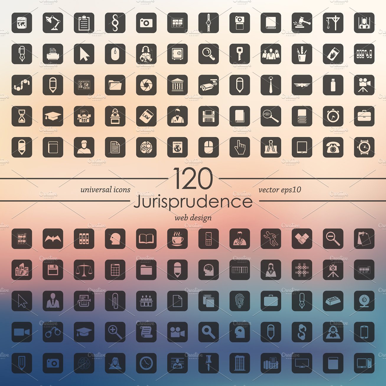 20 jurisprudence icons