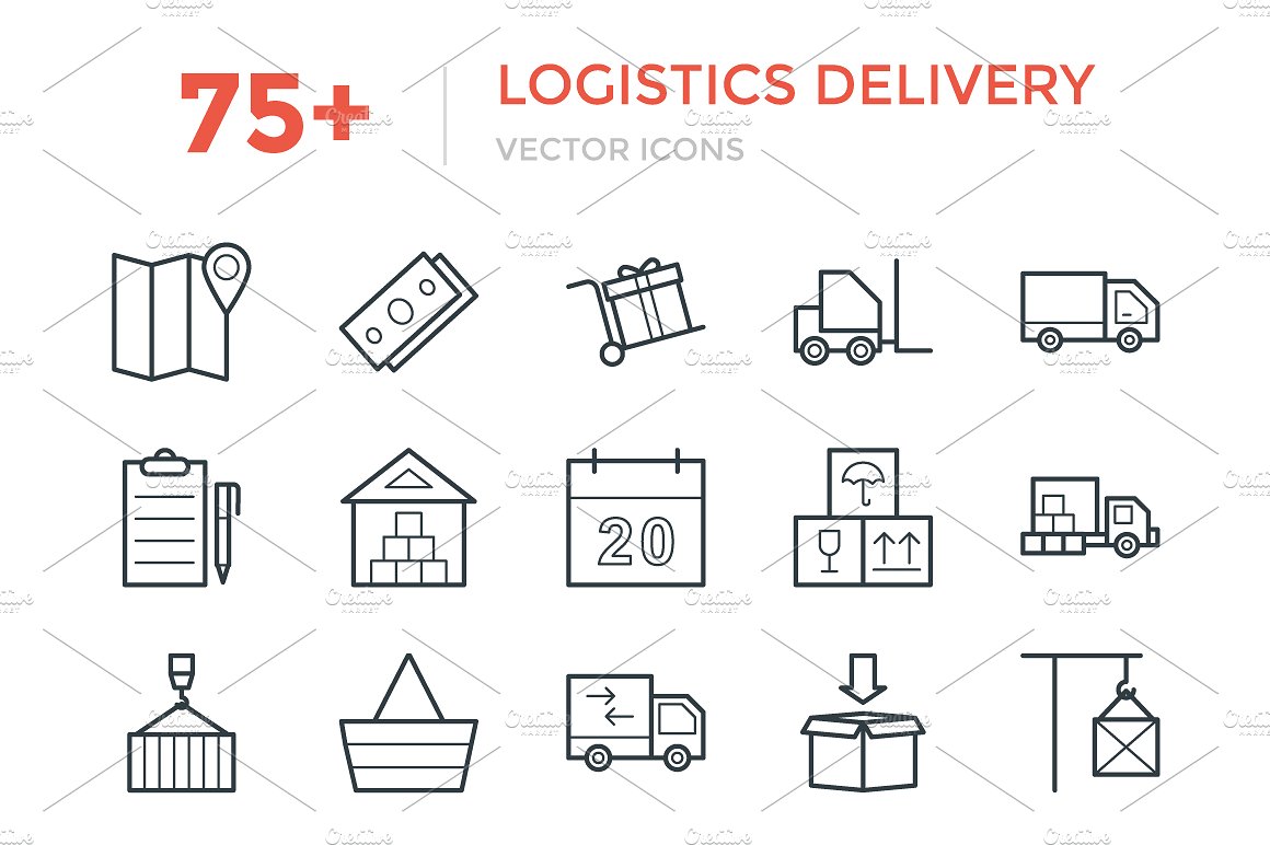 75 Logistics Delivery Vector