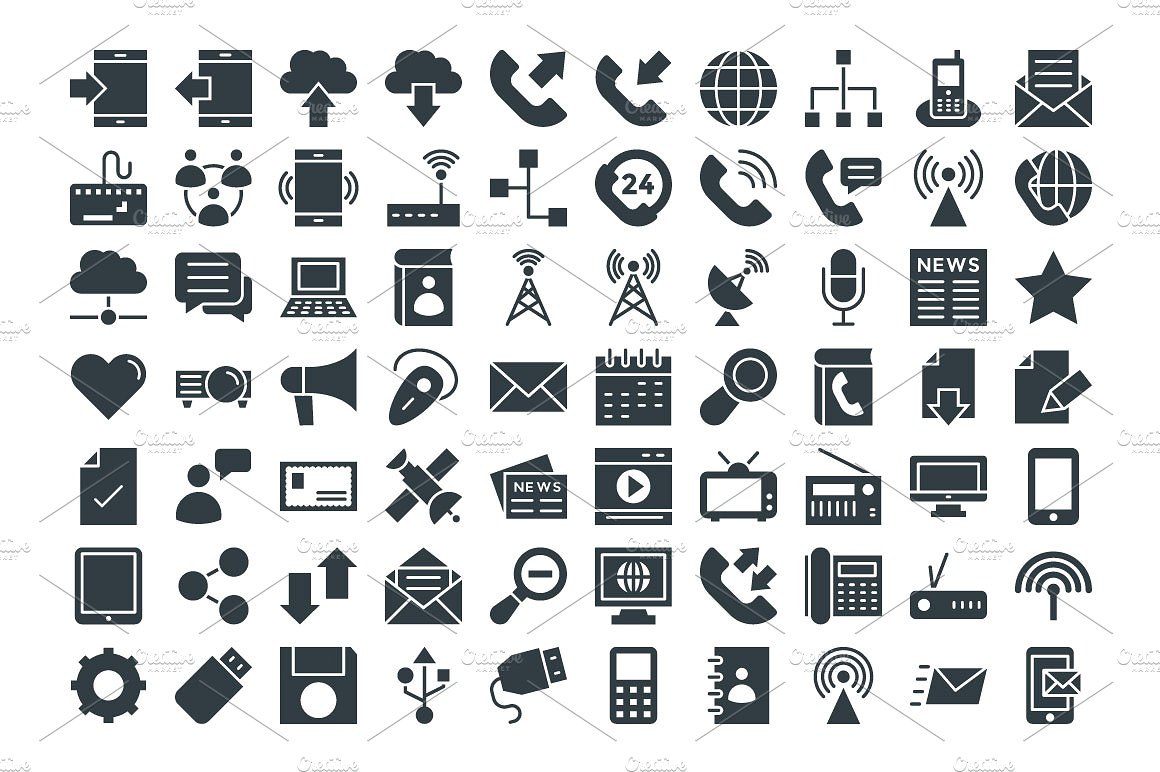 125 Communication Vector Icons