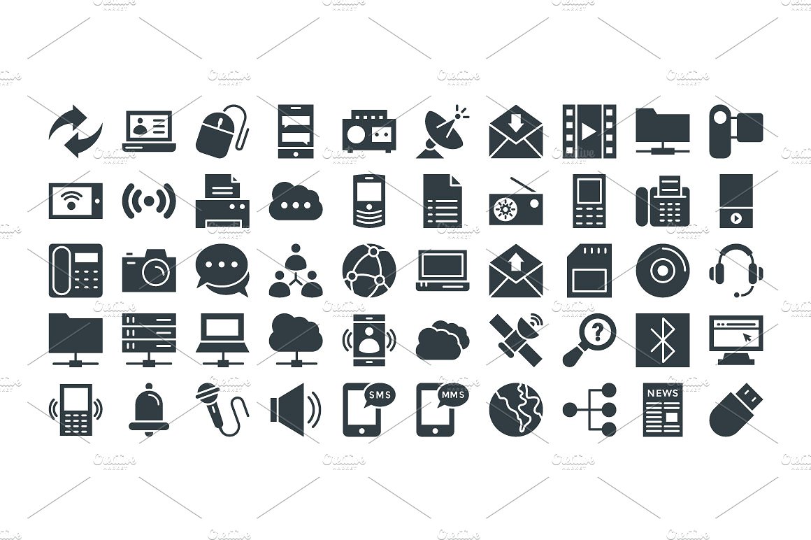 125 Communication Vector Icons