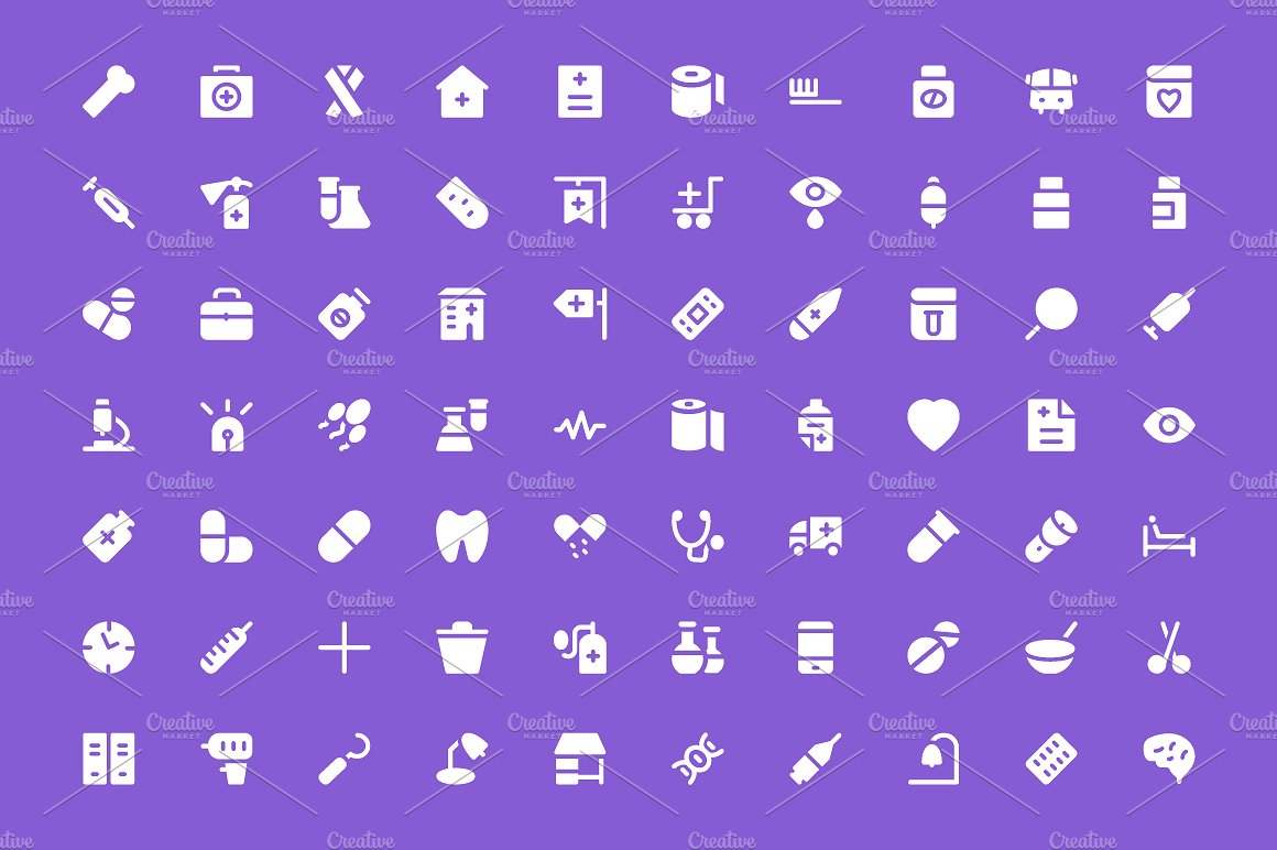 250 Medical Vector Icons