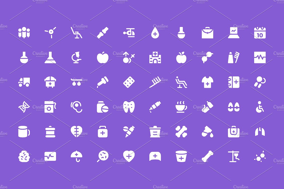 250 Medical Vector Icons