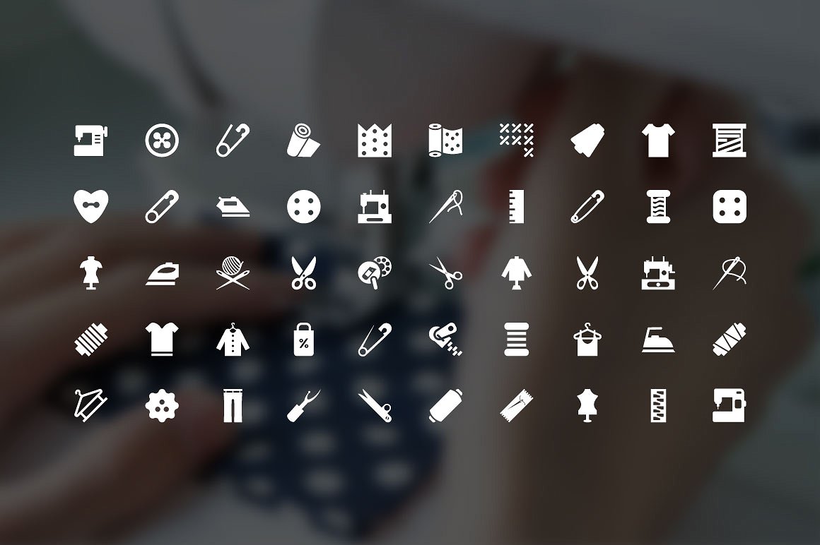 100 Sewing Vector Icons