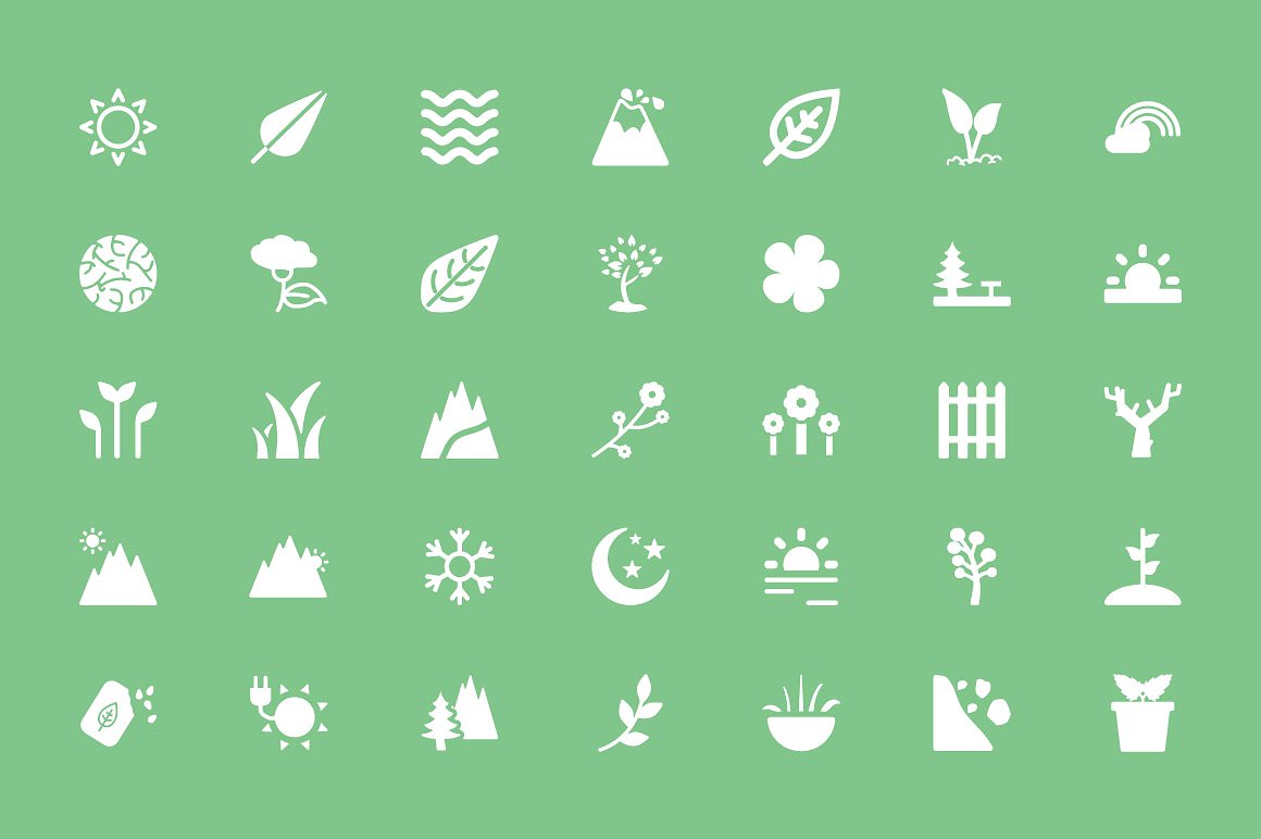 150 Nature Vector Icons