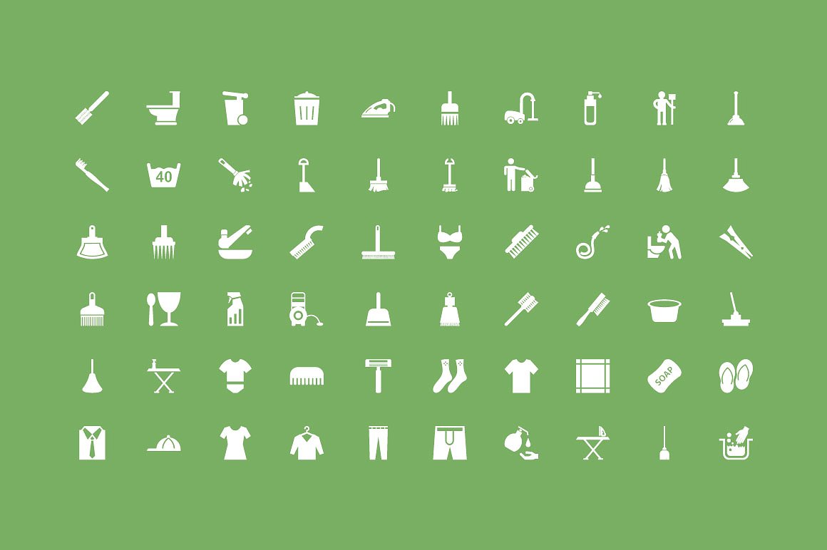 100 Cleaning Vector Icons